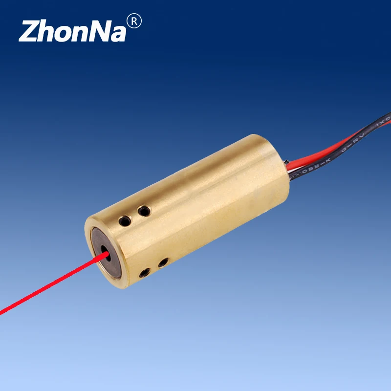 660nm100mWLaser Modul Rot Licht Einzigen Punkt Optik Anwendung von hohe koaxialität Locator Mit Dem Ziel Glas objektiv Eingang Voltage3-5 V