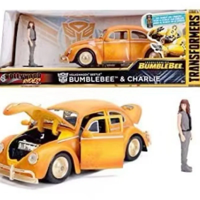 jada 1/24 Transformers Bumblebee Beetle with alloy action figure Alloy car model collection decoration