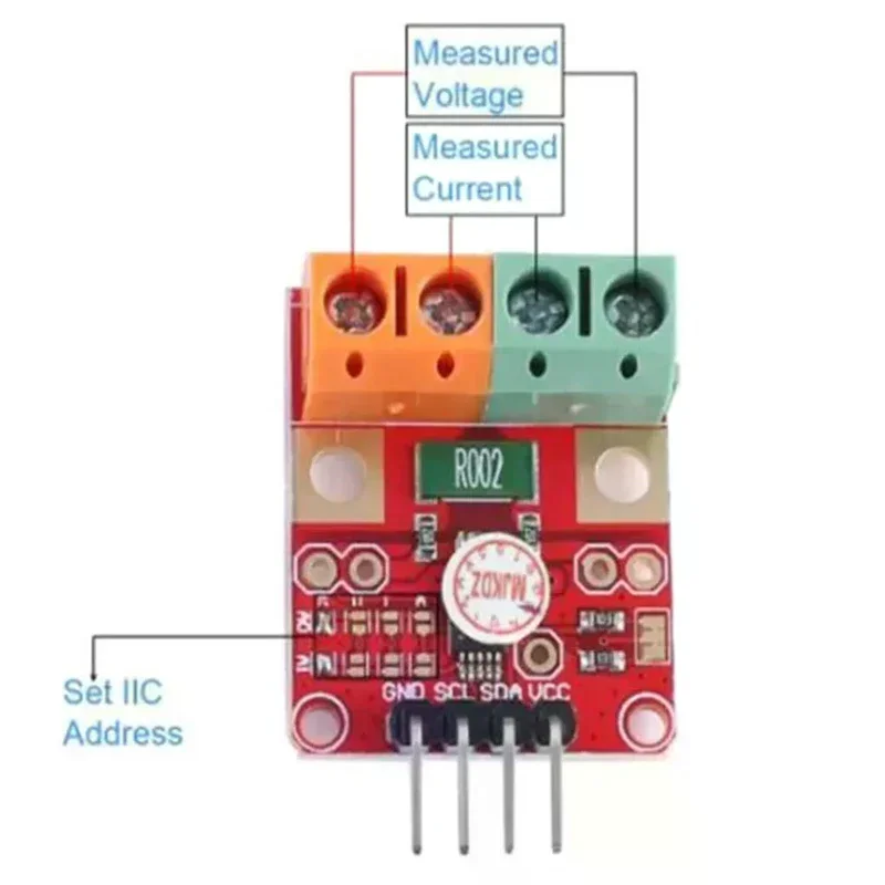 1Pcs INA226 INA228 Current Voltage Monitoring Sensor Module IIC I2C Interface Bi-directional Zero-Drift Breakout Board DC2.7-5.5