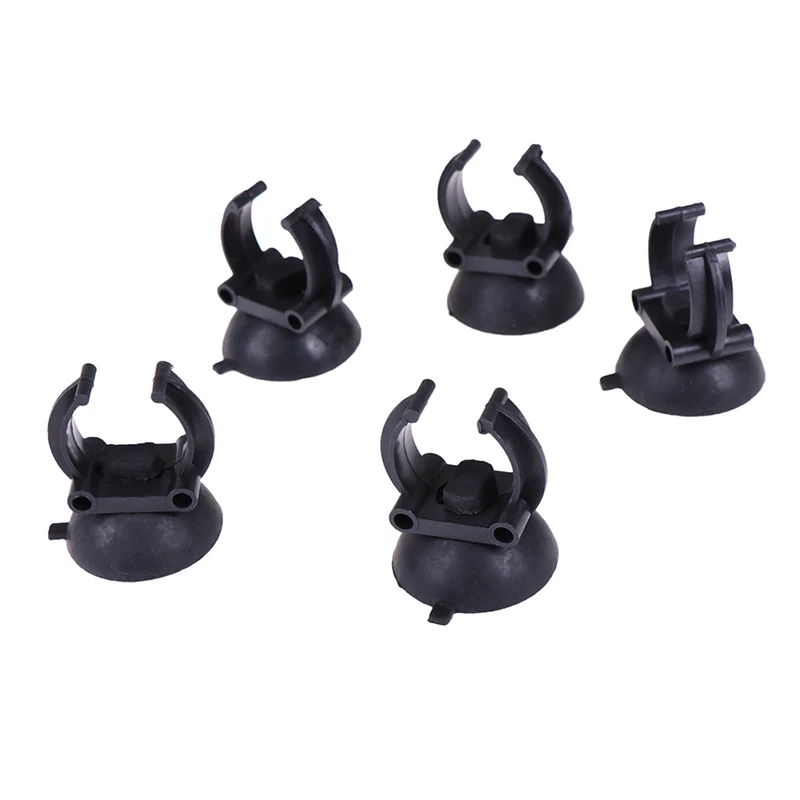 5Pcs/lot Black Suction Cups Aquarium Sucker Suction Cup For Air Line Pipe Tube LED Lights Heating Rods Clip Wire Holder