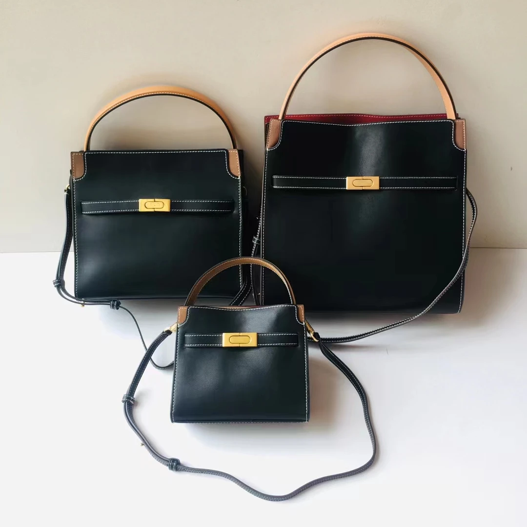 Женская однотонная сумка TB DOUBLE LEE из воловьей кожи, простая сумка через плечо Lee Radziwiill, сумка-тоут