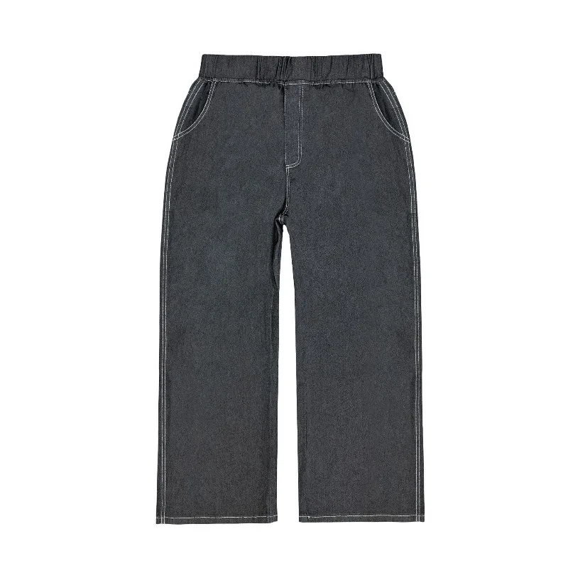 Summer Women Plus Size 9XL 8XL Comfort Straight Leg Jeans Slimming Wide Leg Pants 7XL 6XL 5XL High Waist Casual Ladies Trousers view 3