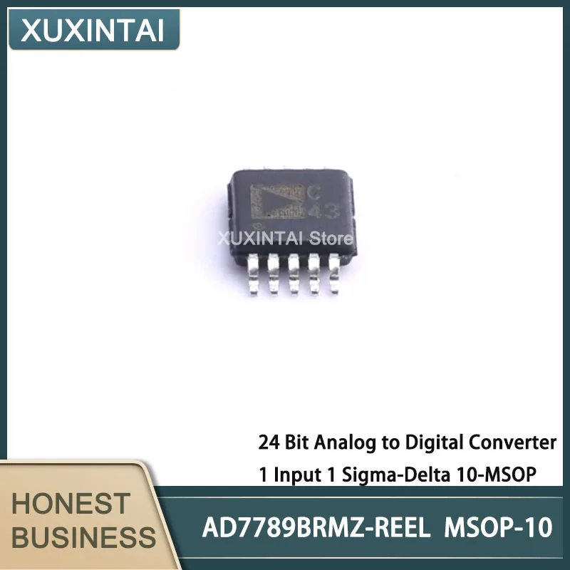 10Pcs/Lot   New Original  AD7789BRMZ-REEL AD7789BRMZ  24 Bit Analog to Digital Converter 1 Input 1 Sigma-Delta 10-MSOP