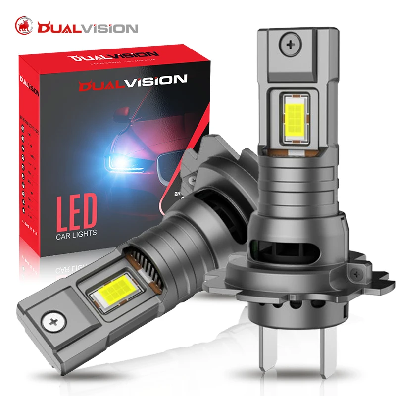 

H7 Светодиодная фара CANBUS 50000LM 7035 CSP Чипы 1:1 Мини-размер Plug and Play Автоматическая лампа 6000K Беспроводная турбо-туманная фара с вентилятором