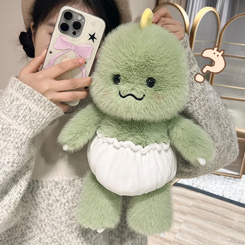 40cm Kawaii Cartoon Running Animal Plush Doll Pillow Baby In Diaper Dinosaur Elephant Otter Plush Toy Birthday Gift For Child