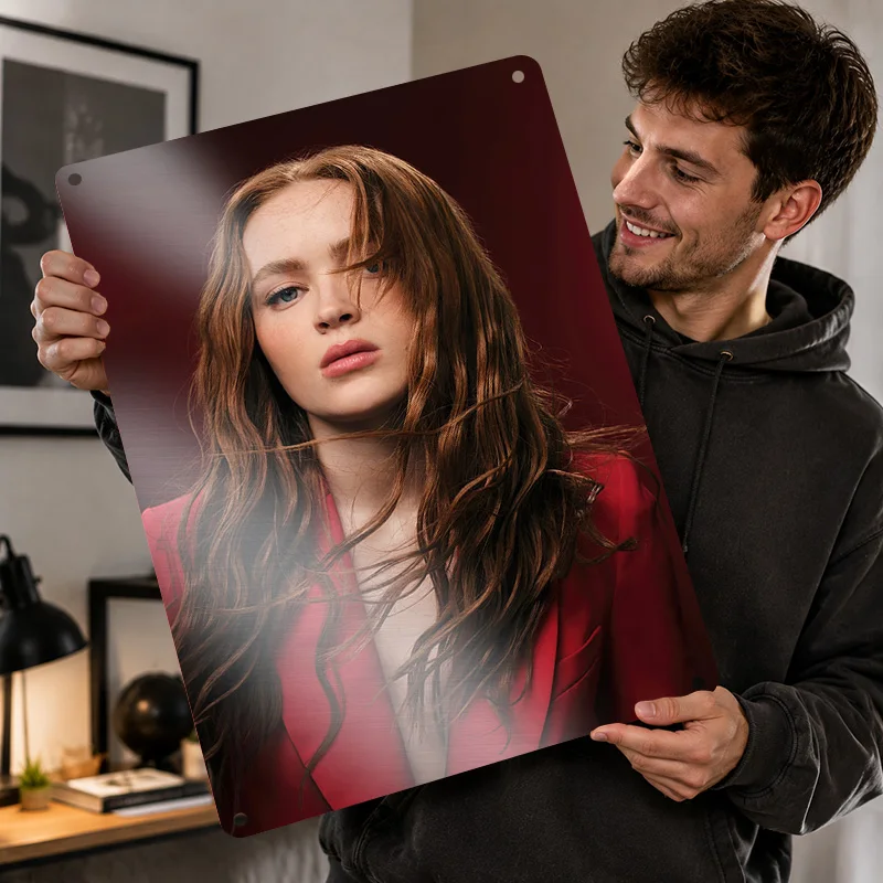 Sadie Sink Printed Posters Personalized Metal Sign Premium Dramatic Film Culture Graphic Wall Art Suited To Screen Collectors