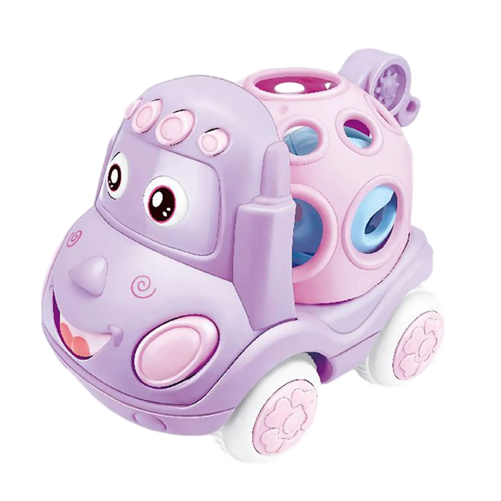 Regalos para bebés, juguete Push and Go, rollo de camión, sonajero para coche, mordedor, juegos educativos para el desarrollo de bebés, coche de juguete para bebé de 6 a 12 meses