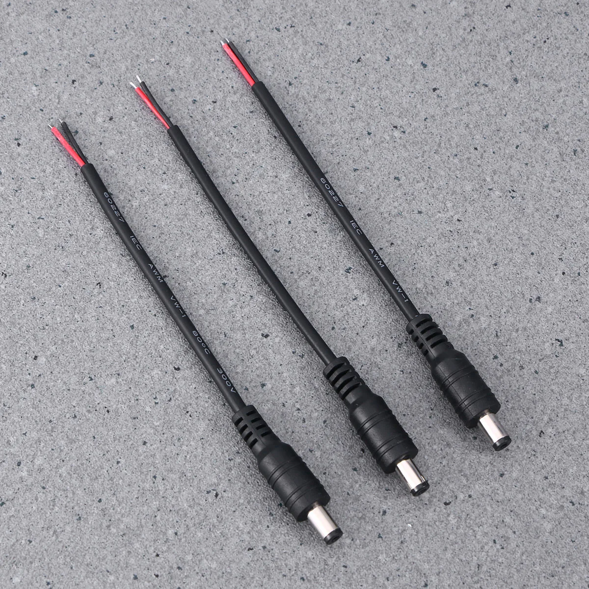 

10Pcs 5.5x2.1mm Male Dc Power Connector Jack Cable Adapter for 12V Cctv Camera and LED Strip Connections