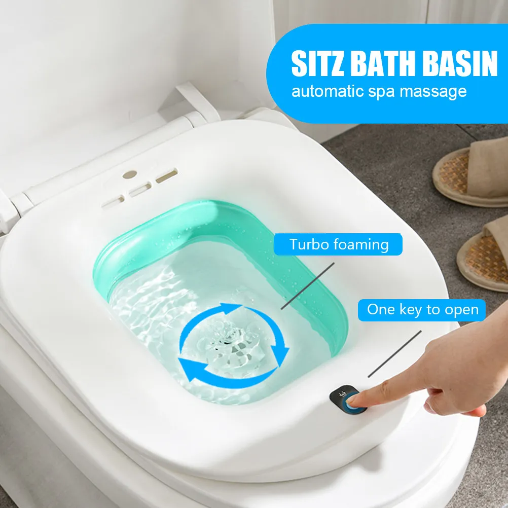 

Electric Sitz Bath Basin for Toilet Seat Postpartum Care Hemorrhoids Relief Pregnant Women Elderly Adults Soothing Hip Wash