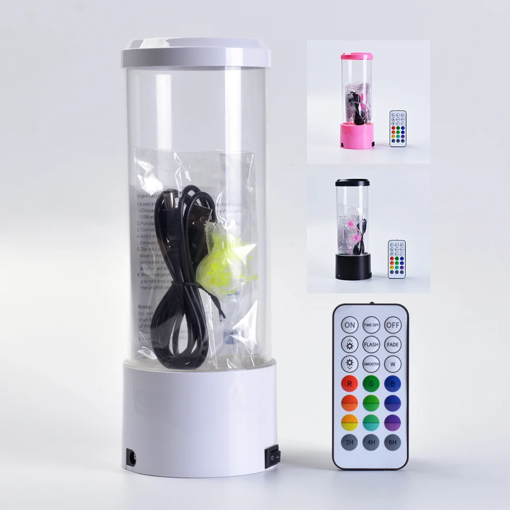 قنديل البحر الحمم مصباح حوض السمك المحيط أضواء ليلية 7 ألوان LED قنديل البحر المزاج أضواء مع للمنزل غرفة نوم سطح المكتب الديكور هدية