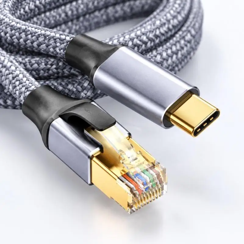 31BA Type C/USB to RJ45 Ethernet Link Cable with Automatic Host Device Recognition