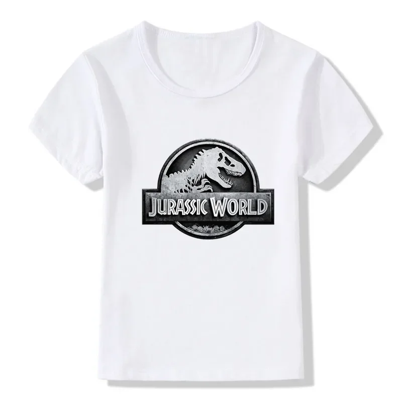 Jurassic World Park Dinosaur Graphic Cartoon Boys T-shirts Summer Cool Kids T shirt Toddler Baby Girls Clothes Children Tops