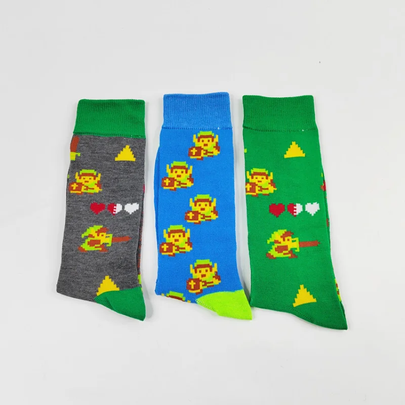 Zelda Tears of The Kingdom Anime Socks Cosplay Men Cartoon Hip Hop Print adulto cotone lungo calzino Casual abbigliamento calzino regalo di natale