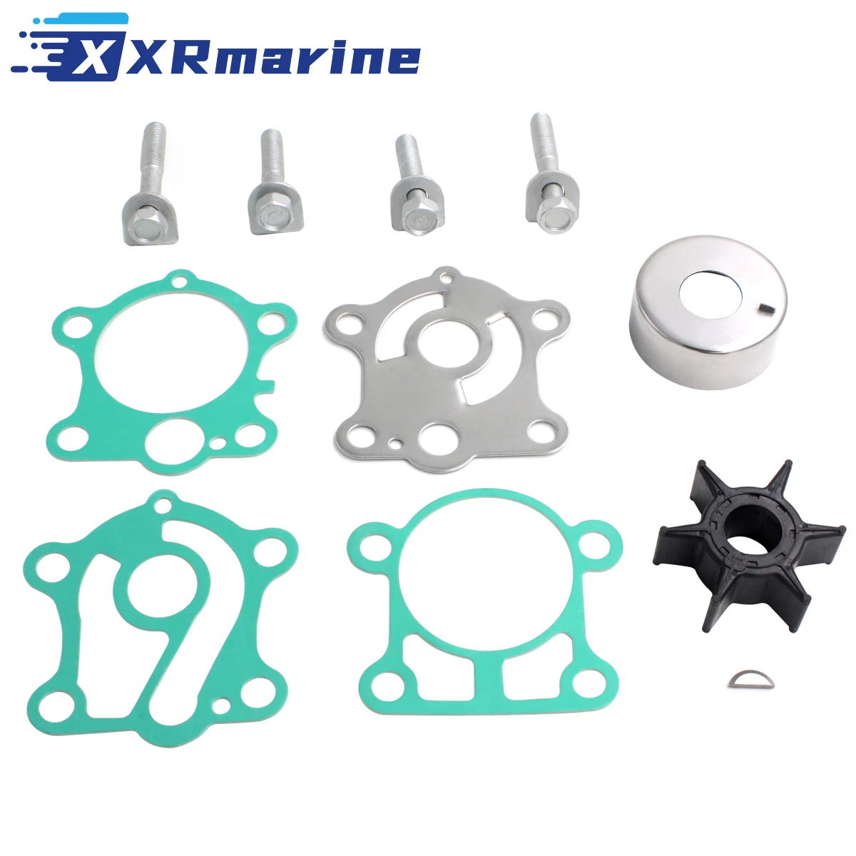 Water Pump Impeller Repair Service Kit for Yamaha Marine 25 30 HP 2 Stroke 3 Cyl Outboard Engine 6J8-W0078-01 6J8-W0078-A1