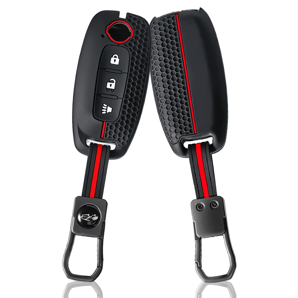 For Nissan X-TRAIL SYLPHY Altima Qashqai Pathfinder Kicks Ariya 2022 2023 2024 2025 Silicone Car Remote Key Cover Case Keychain