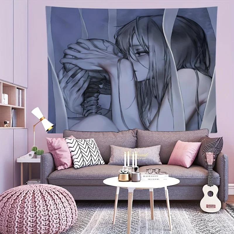 Mystical Anime Character Tapestry - Whimsical Wall Hanging for Home Decor, Perfect Gift for Those Who Love Unique and Fantasy