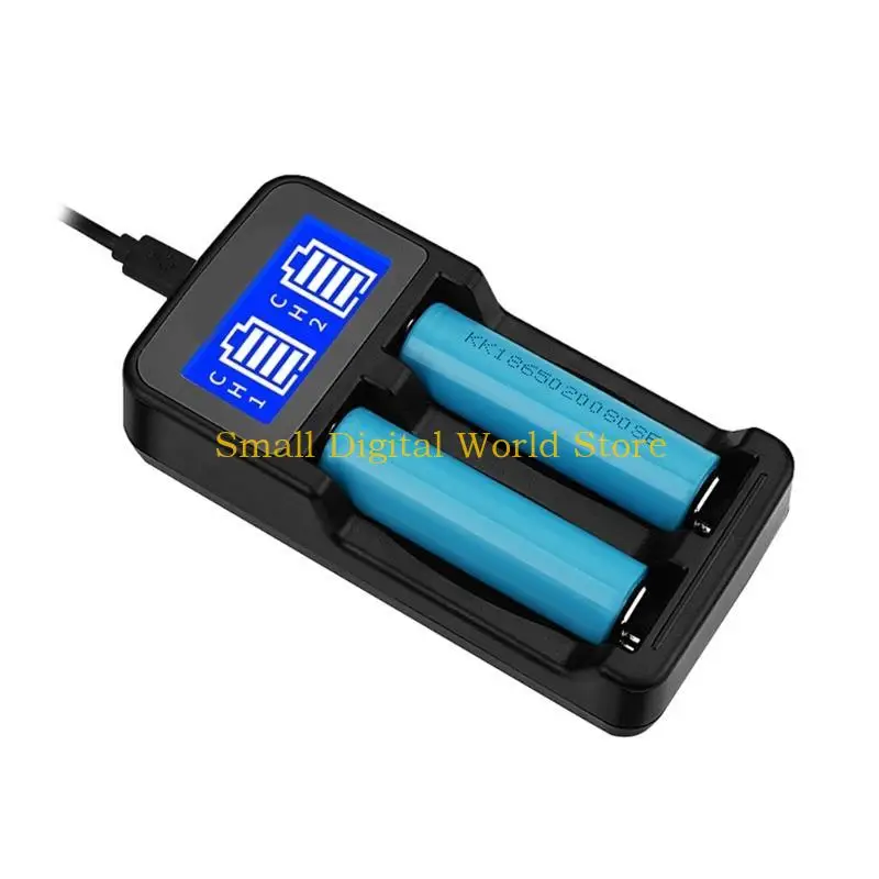 77UB LCD Universal Battery 2-Slot for 18650/18490/18350/17670/18350/17670