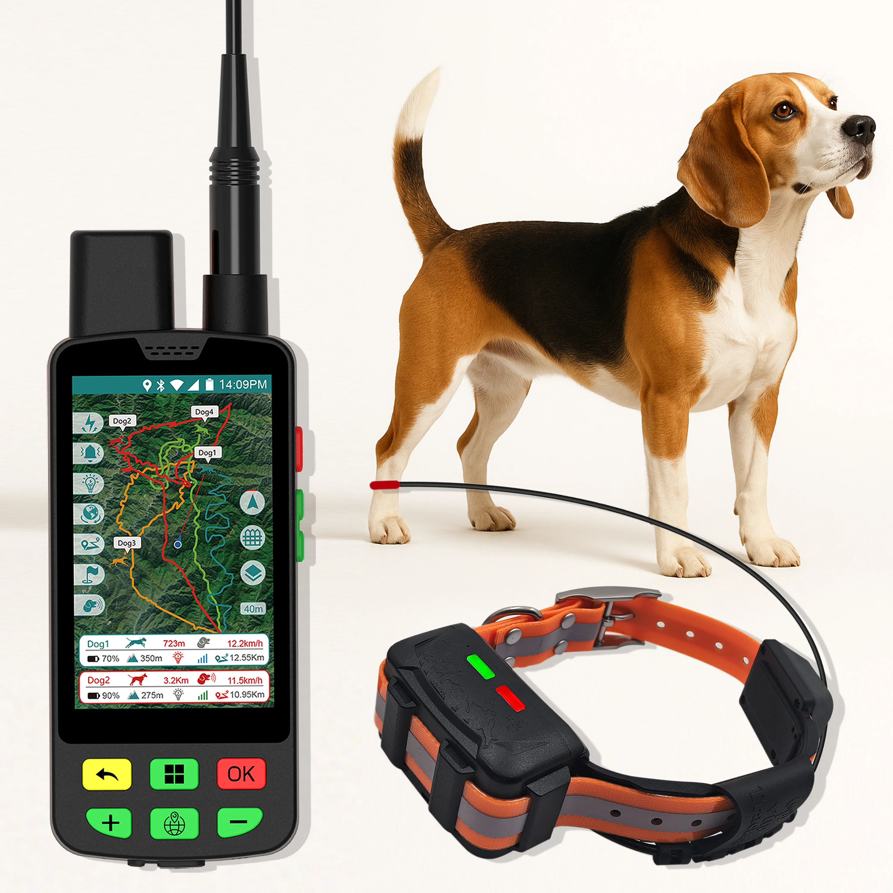 Next-Gen Smart GPS Dog Collar: UWB Precision Location + Apple/Android SDK - Tech Distributor Exclusive Model