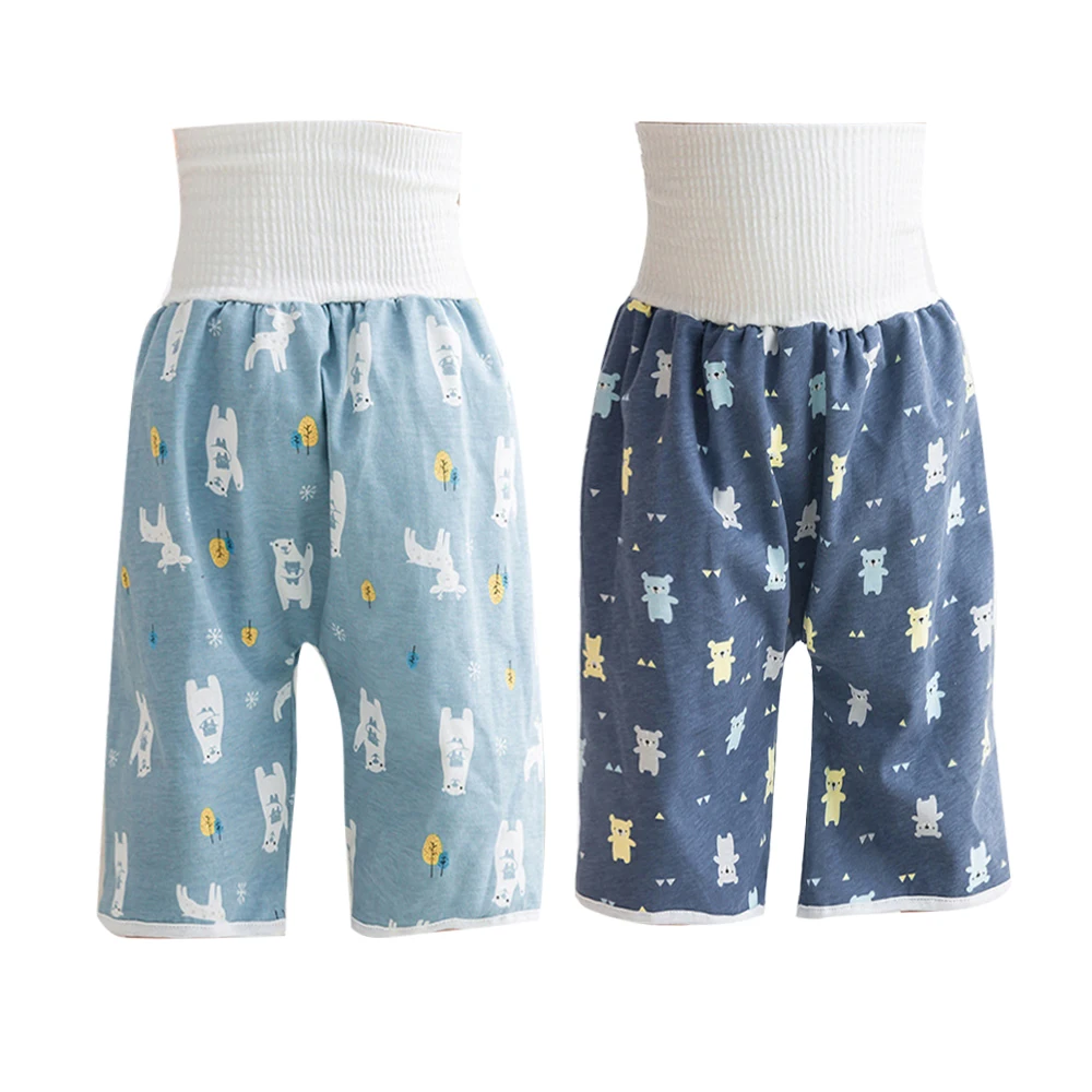 2pcs/lot New Children Cloth Diapers Skirt Baby Diapers Skirt 2 In 1 Kids Nappy Shorts Infant Pants Leak-proof Sleeping Bed