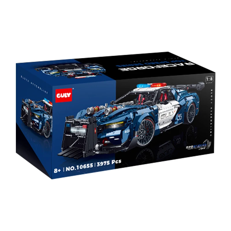 IN STOCK 10655 1:8 MOC Technical RC Modified Sports Car Building Blocks Bricks Model Toys for Boys Christmas Gift Set