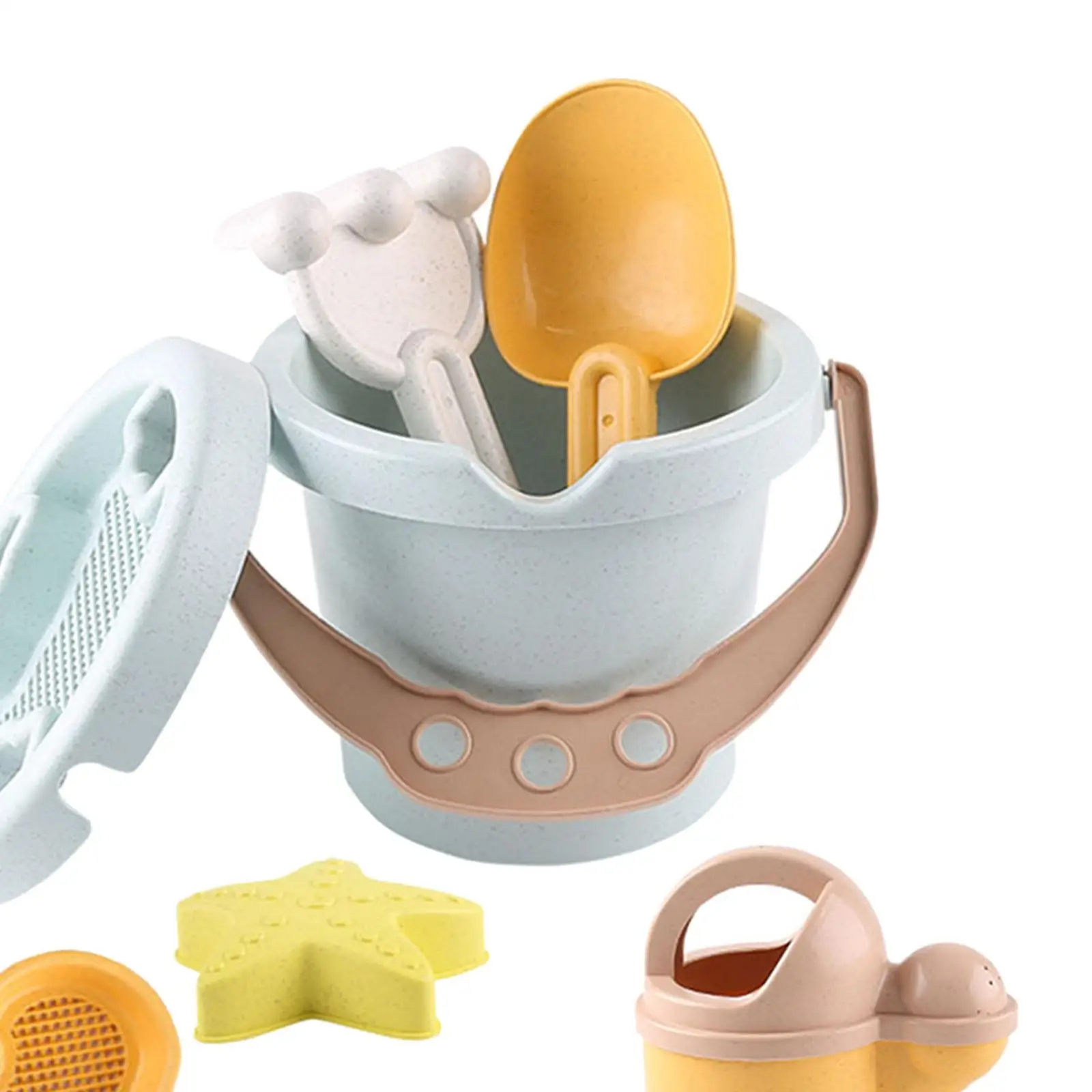 Jouets de plage, ensemble de sable Montessori, construction éducative précoce de moulage de sable, 9 pièces