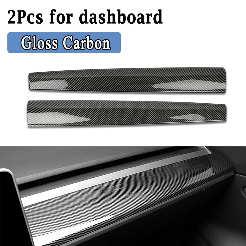 2Pcs Gloss Carbon