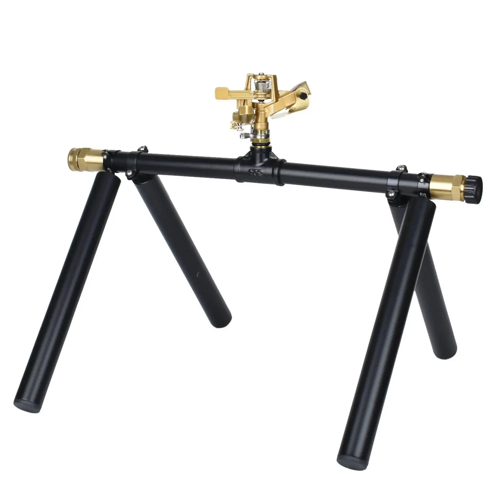 Tripod Rotating Sprinkler for Outdoor Lawn Irrigation Metal Water Sprinkler with Brass Rotating Head Freestanding Garden