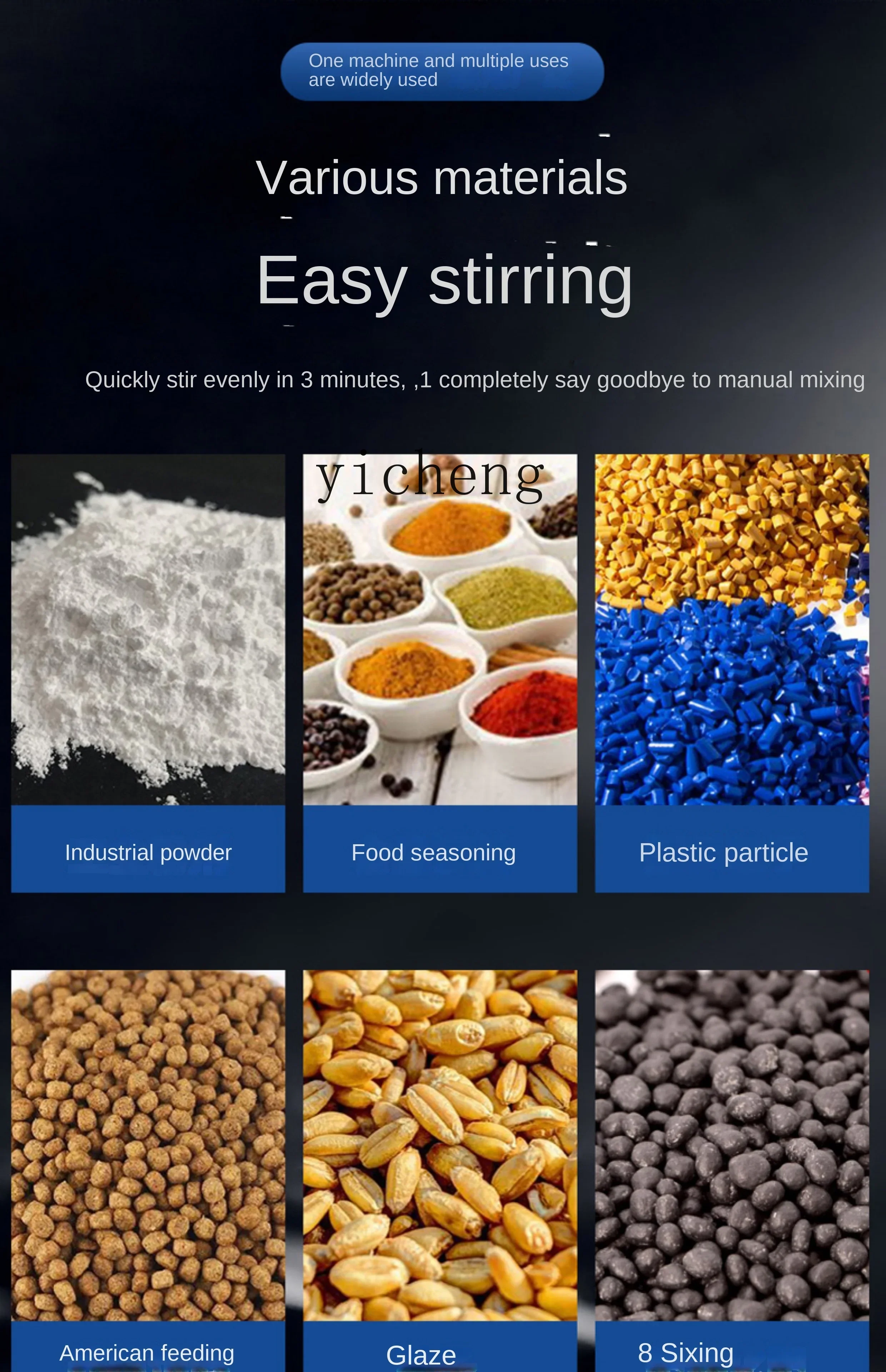 ZTqh Stainless Steel Feed Mixer Farm Seed Fertilizer Plastic Granule Dry Powder Seasoning Mixing Mixing Machine