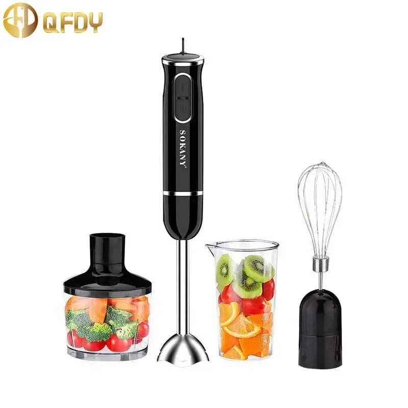 

Handheld Stick Food Mixer Set 4 in 1 Electric Stick Hand Blender 500W Food Processor Egg Whisk Mixer Juicer Meat Grinder