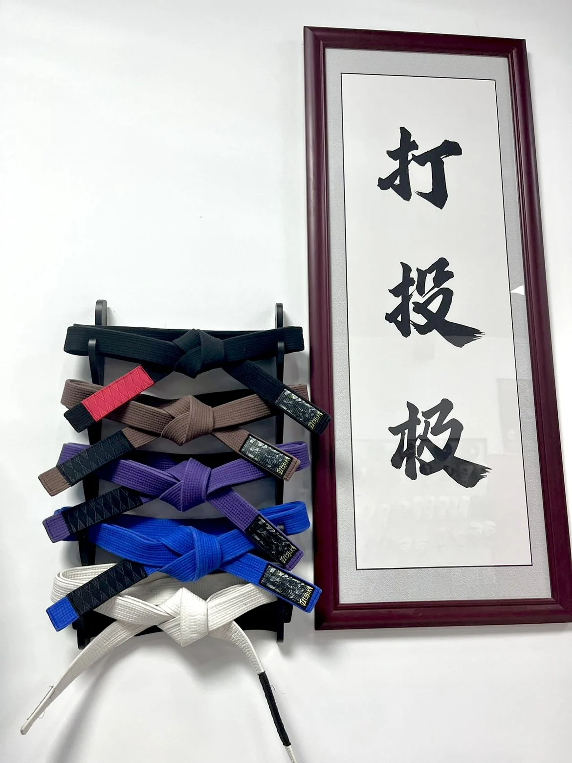 jitsuka-武道帯ディスプレイスタンド-柔道ランクベルトホルダー-空手太極拳フィットネスヨガスポーツ用品アクセサリー