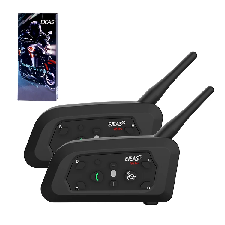 

EJEAS V6 bluetooth Helmet Intercom Motorcycle Accessaries 1200 duplo Ejeas V6 Pro 2pcs
