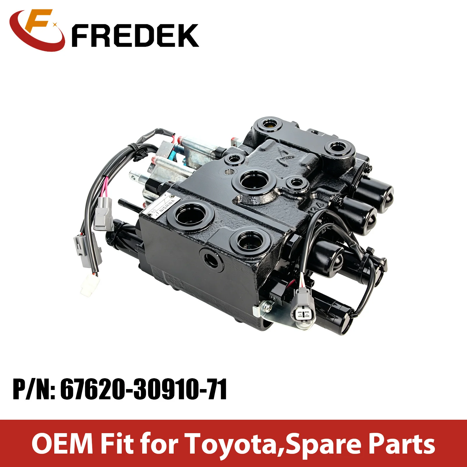 OEM Forklift Hydraulic Parts 2-Spool Control Valve 67620-30910-71 Multi-way Valve Assembly for Toyota 7FD Diesel Forklift