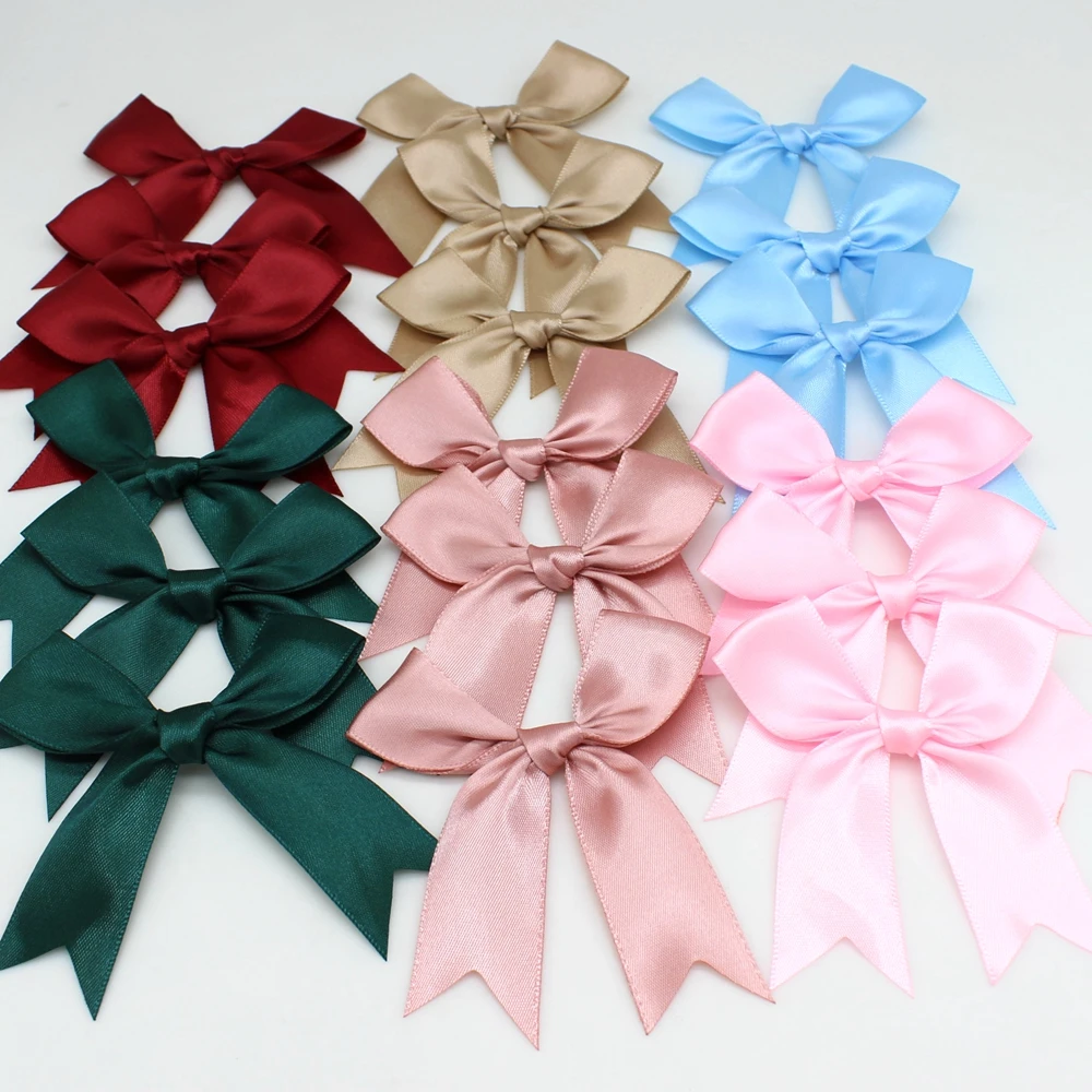 20 ou 50 unidades de laços de fita de 1 polegada, laços de poliéster e cetim, flores para decoração DIY, pequenos laços para presentes e artesanato.