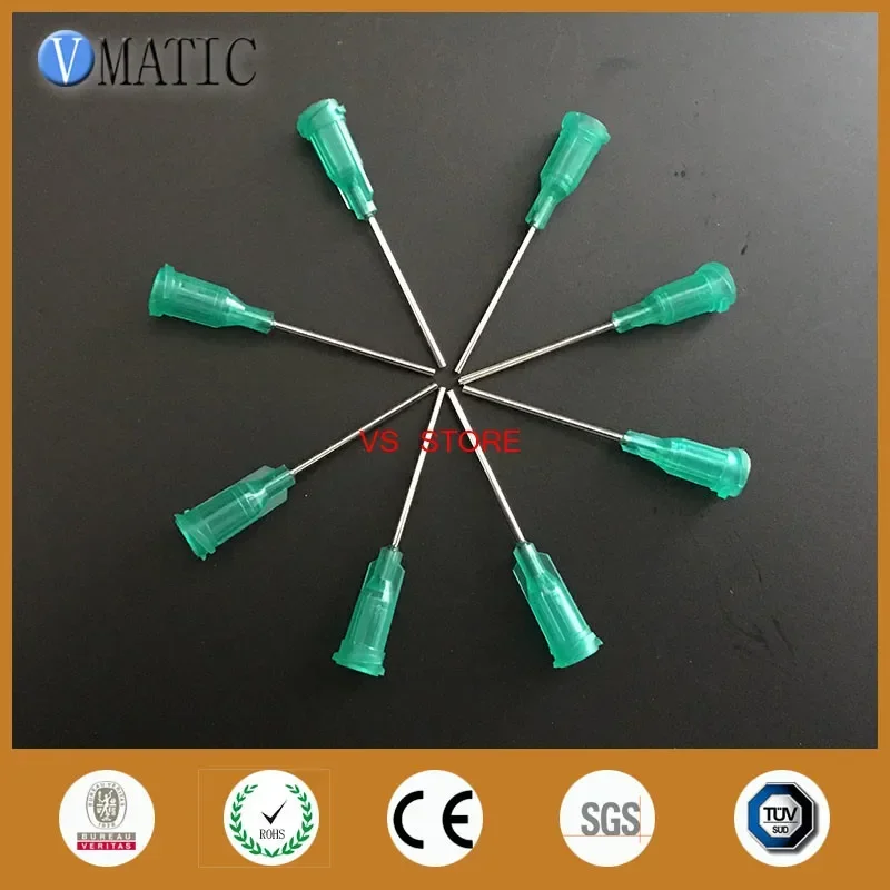 Free Shipping 100Pcs 1'' 18G Te Glue Dispensing Needle Tip 1 Inch
