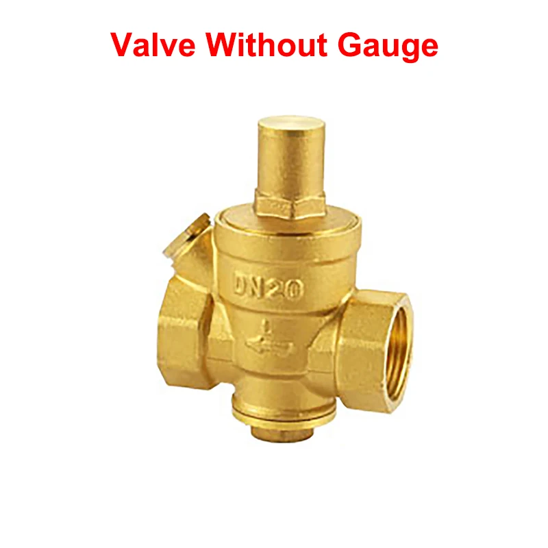 1/2' 3/4' 1' 2' Brass Reducing Valve DN15 DN20 DN25 DN50 Female Thread Water Heater Home Pipe Pressure Regulating Valve