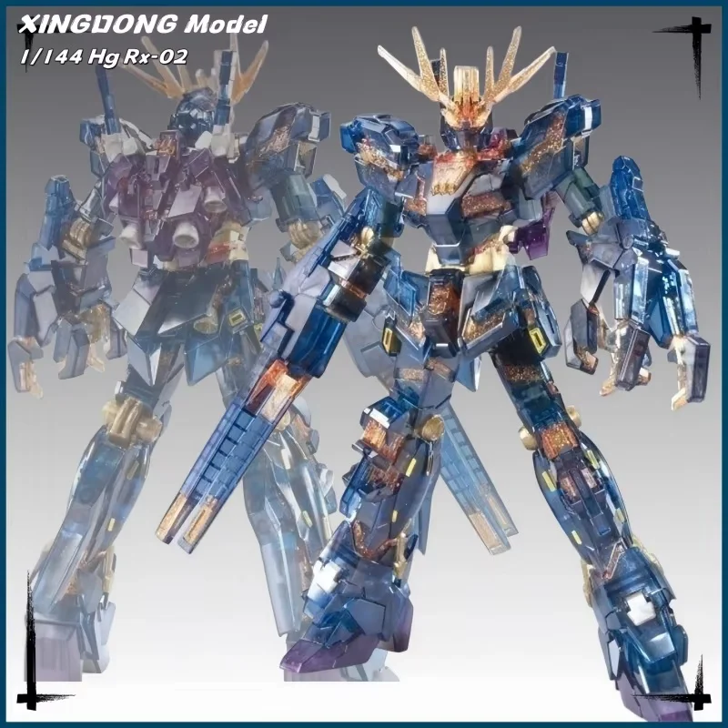جديد شينغدونغ نموذج 1/144 Hg Rx-02 يونيكورن بانشي التجمع نموذج أطقم الملونة أنيمي عمل الشكل روبوت البلاستيك نموذج اللعب