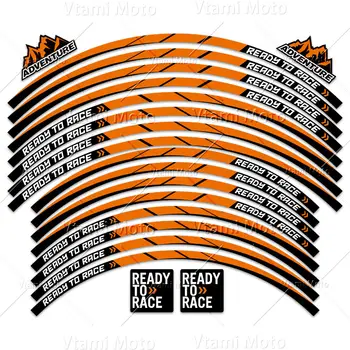 適用於 KTM 1290 SUPER ADVENTURE RS 890 Adv 790 690 390 990 1190 的反光摩托車輪圈貼紙越野摩托車輪圈條紋貼花 10 最佳銷售 KTM Adventure 1190 - №6