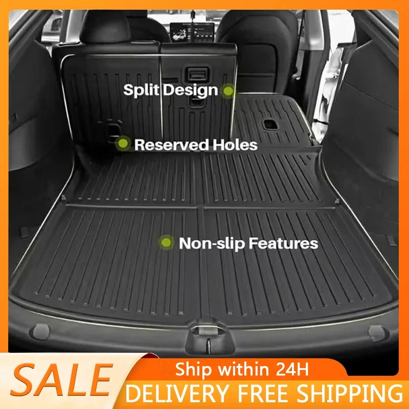 

For New Tesla Model Y Launch 2025 Juniper TPE Floor Mats & Cargo Liner Waterproof Anti-Slip Trunk Mats Floor Liner Backrest Mats