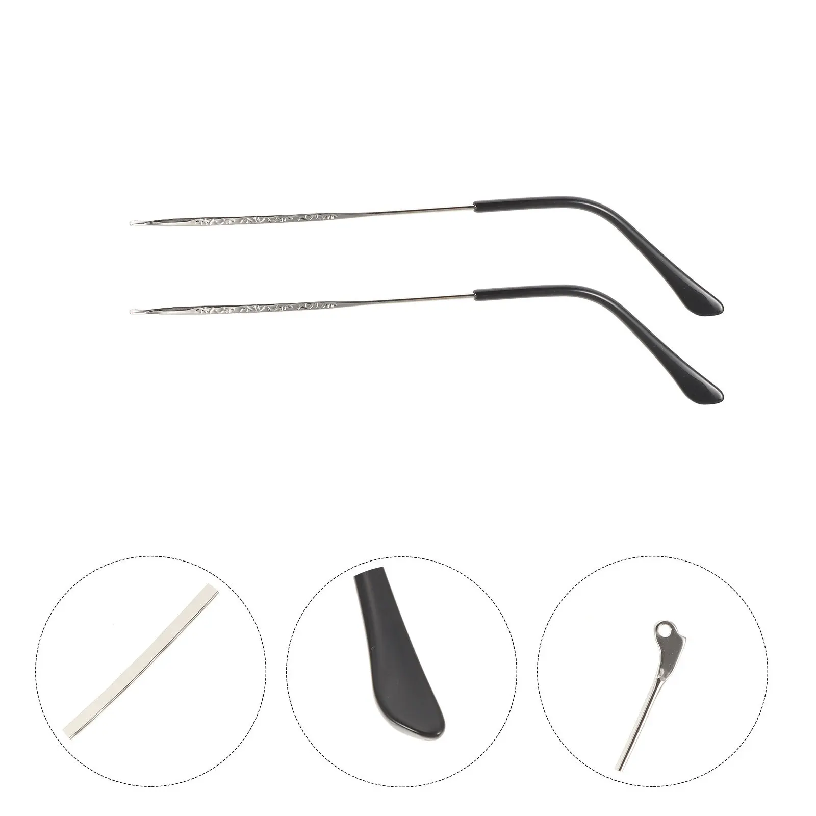 1 زوج نظارات معدنية الذراع الساقين استبدال العالمي صالح للنظارات الشمسية عدم الانزلاق معبد الأسلحة تصميم خفيف الوزن #6