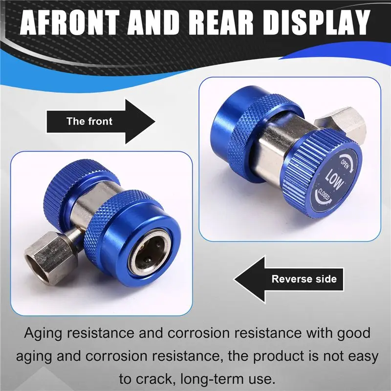 HHTL R134A Car Air Conditioner Fluoride Converter Quick Coupler Connector Adapter Adjustable Auto Repair Tools