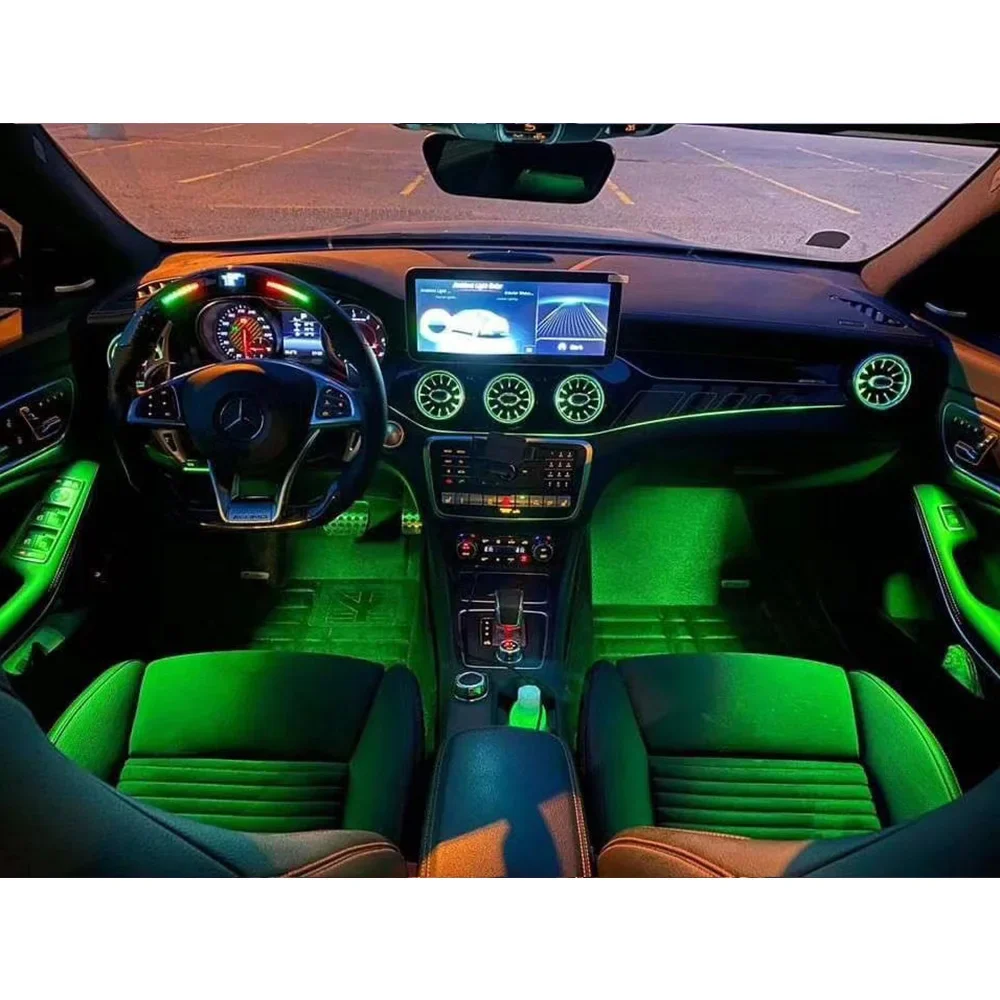 New Hot Sale Car Ambient Light System Upgrade 12 Color Led  Interior Decor Atmosphere  For Mercedes W117 W156 W176 W246