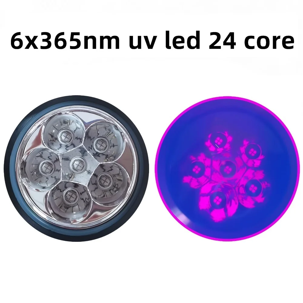 120W 6pcs 365NM UV Ultraviole Flashlight High Power Ultra Violet Detecto Pet Urine Stains bed bug Scorpions Marker Checke H46