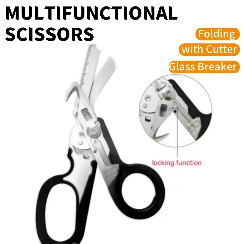 Nuevo Tijeras de respuesta Raptor, tijeras plegables multifuncionales, herramienta de supervivencia al aire libre, tijeras plegables tácticas de primeros auxilios pequeñas
