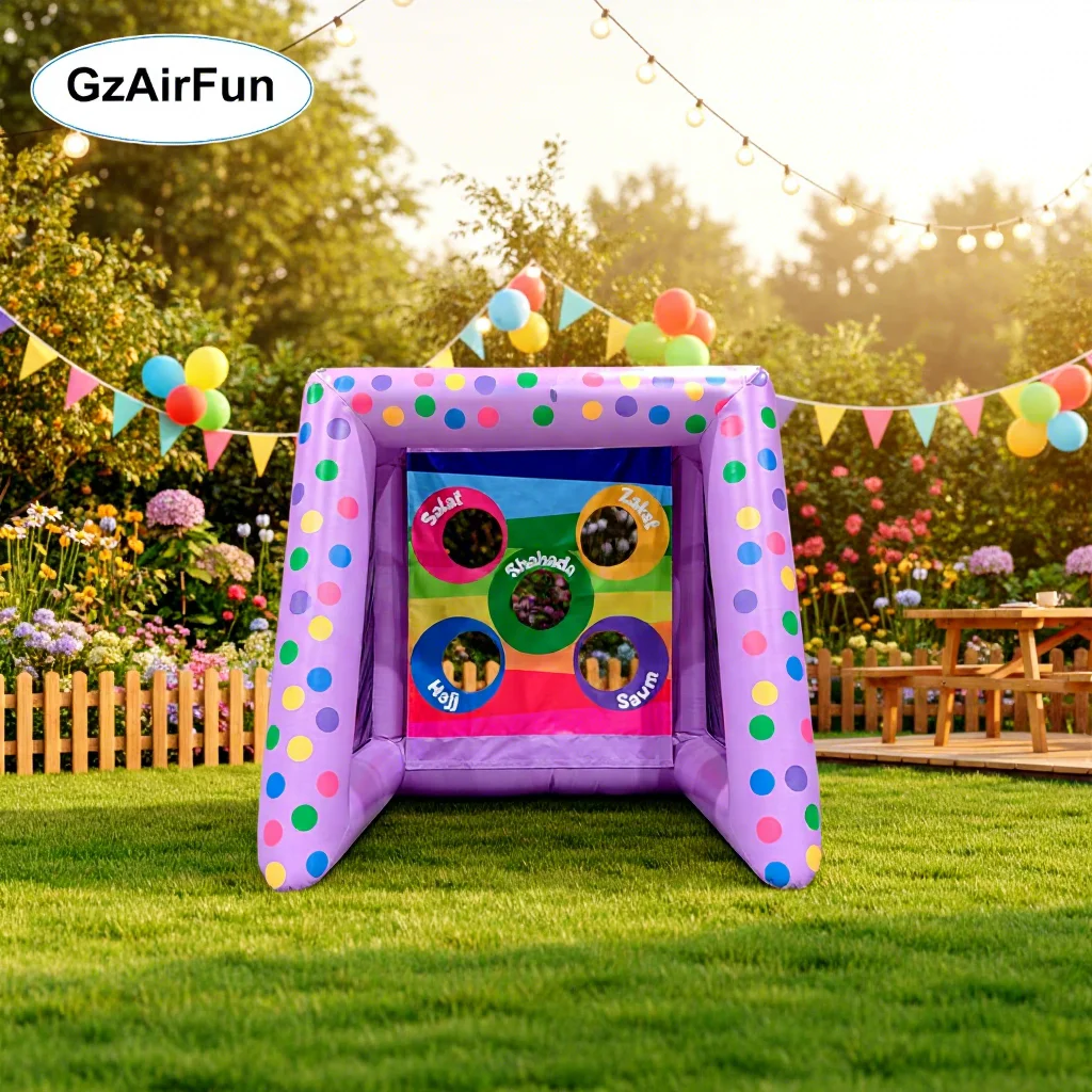 Factory-customized Commercial Inflatable Target Games, Including Soccer Targets, Suitable for Indoor and Outdoor Game Booths.