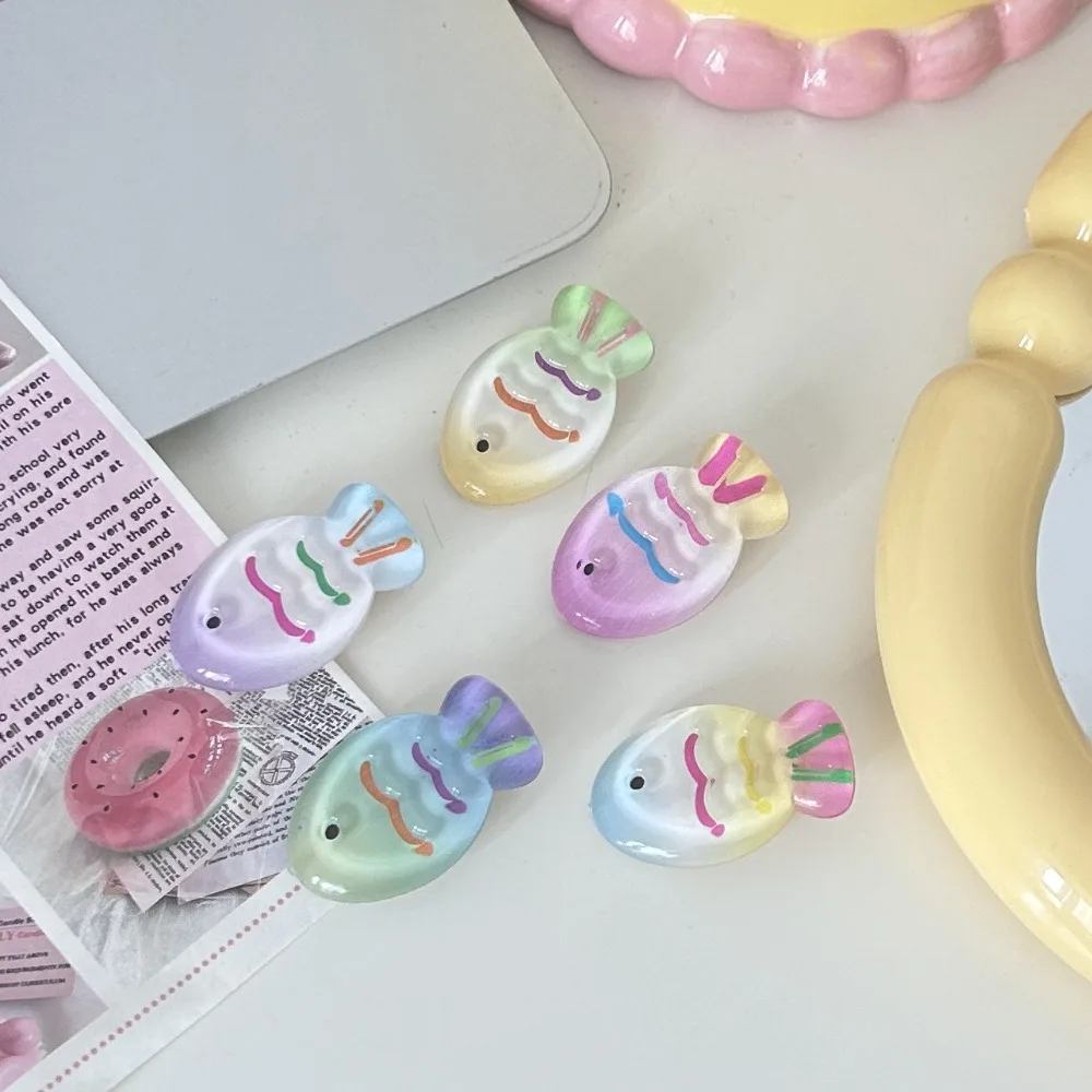 Mini Plastic Kids Barrette Girly Candy Color Cartoon Fish Hairclip Jelly Sweet Taiyaki Side Clip Daily