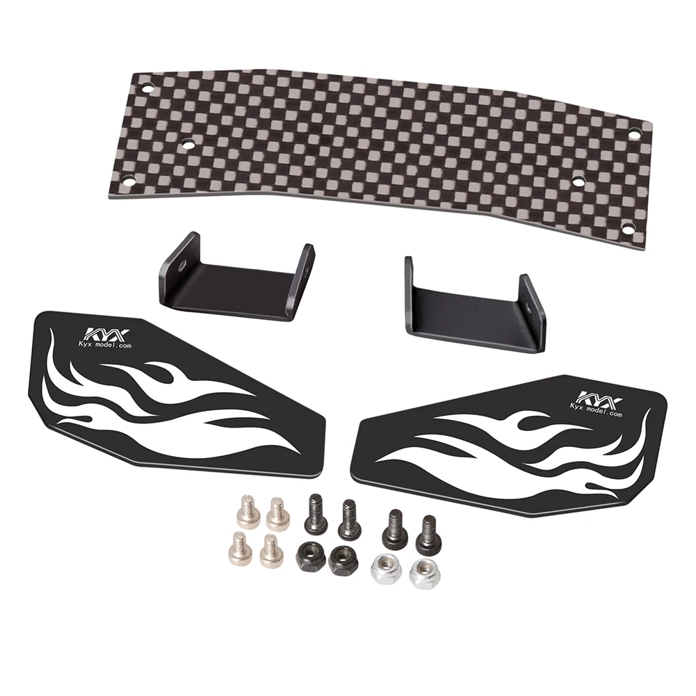 KYX Racing Aluminum Rear Wing Car Spoiler Upgrades Parts Accessories for 1/18 RC Crawler Car LOSI Mini-T 2.0
