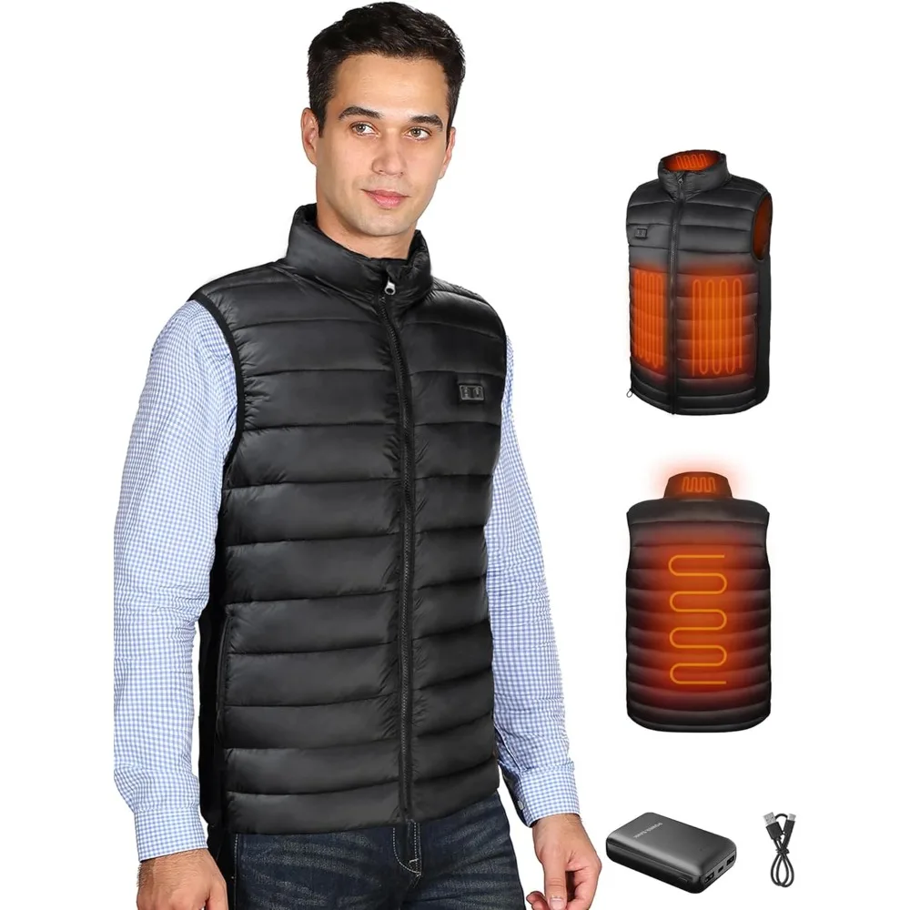 

Мужской жилет с подогревом, с аккумулятором, электрическая куртка с подогревом, теплая зимняя одежда
