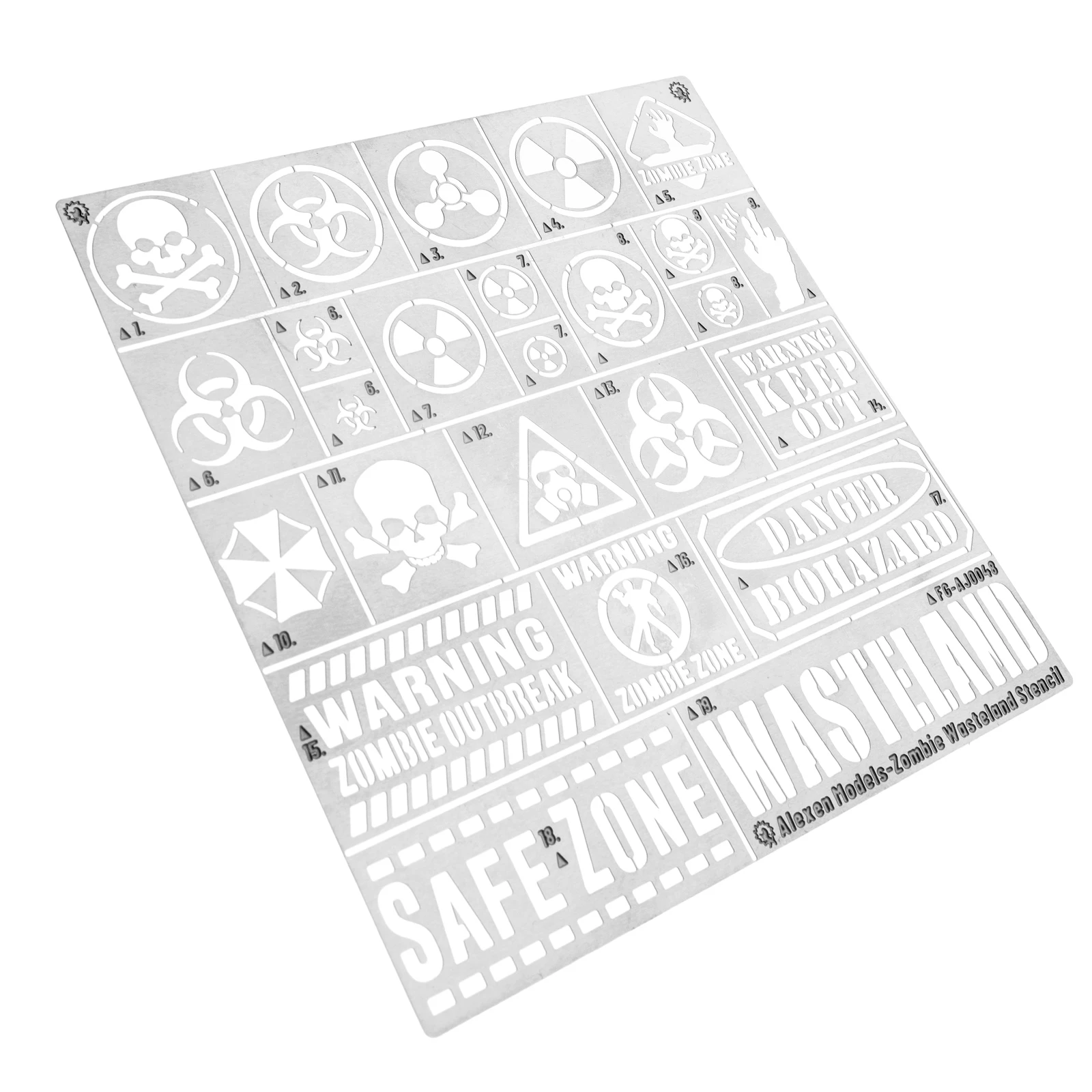 Waste Earth Doomsday Biochemical Zombie Symbol 1/32 1/35 Tank Wall Leakage Spray Board For Model Making DIY Tools