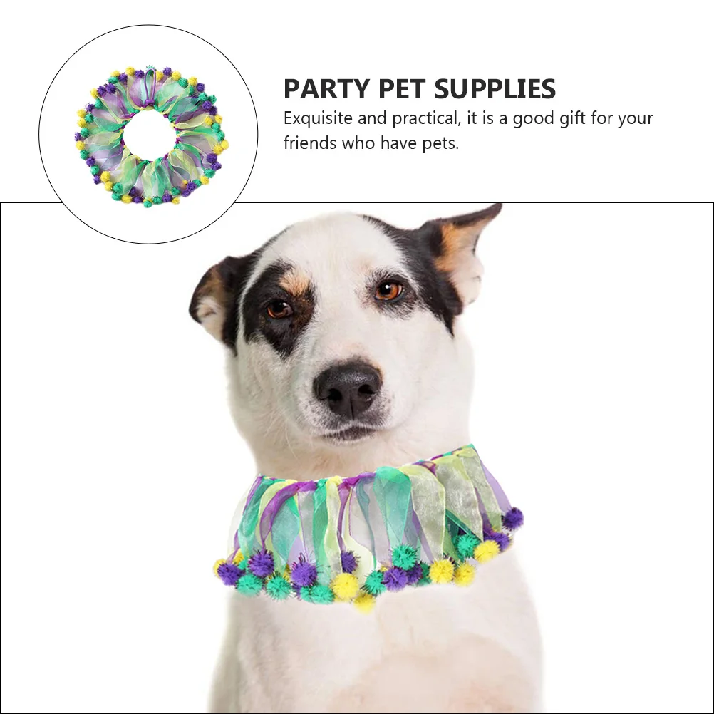 

Pet Collar Decorative Neck Ring Beautiful Colors Comfortable Adjustable Carnival Party Supplies Dog Accessories