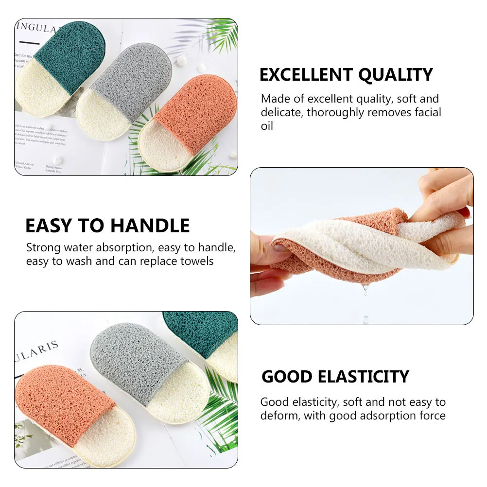 Facial Cleansing Sponge Soft Deep Pore Exfoliating Face Puff Skin Care Tool Makeup Removal Cleaning Pad Face Puff